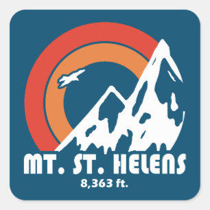 Sticker Carré Mont St. Helens Washington Sun Eagle