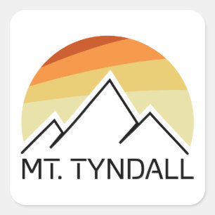Sticker Carré Mont Tyndall California Retro