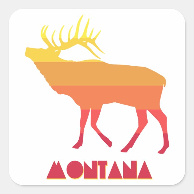 Sticker Carré Montana Elk (Devant)