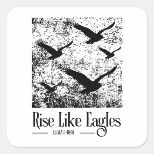 Sticker Carré Montez comme des aigles - Ésaïe 40:31