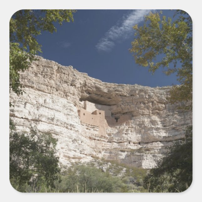 Sticker Carré Montezuma Castle National Monument, Arizona 2 (Devant)