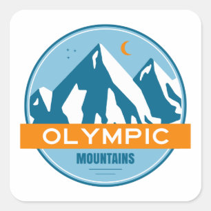 Sticker Carré Monts olympiques Washington