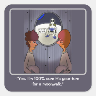 Sticker Carré Moonwalk