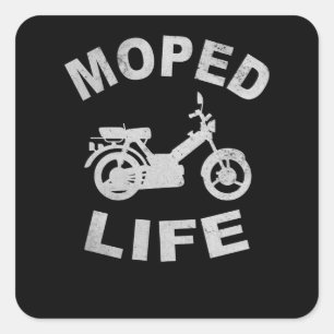 Sticker Carré Moped Life Moped Lovers Mofafaher Mofa