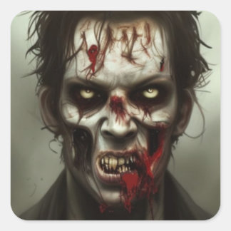 Sticker Carré mordre-moi jeu d'autocollants