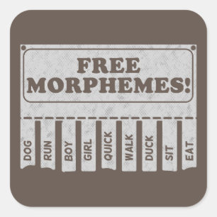 Sticker Carré Morphèmes libres
