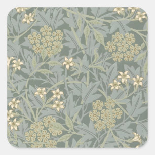 Sticker Carré Morris Vigne & Jasmin Jardin Fleur Classique