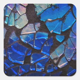 Sticker Carré Mosaïque de verre coloré