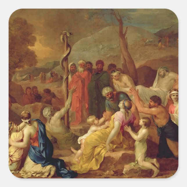 Sticker Carré Moses and the Brazen Serpent, c.1653-54 (Devant)