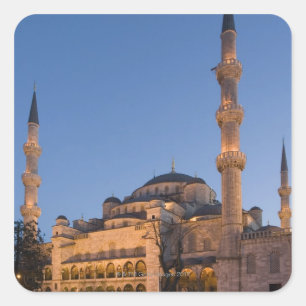 Sticker Carré Mosquée bleue, région de Sultanhamet, Istanbul,