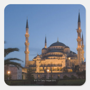 Sticker Carré Mosquée bleue, région de Sultanhamet, Istanbul,