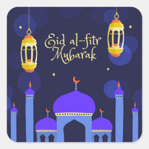 Sticker Carré Mosquée islamique de l'Aïd Al Fitr