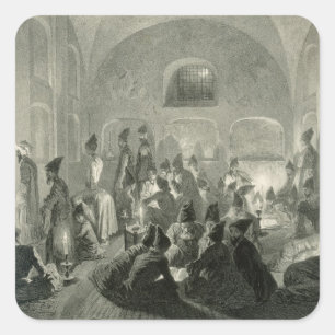 Sticker Carré Mosquée persane à Erevan, Arménie, une nuit