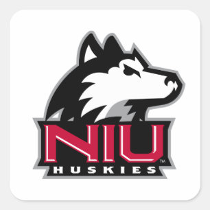 Sticker Carré Mot-symbole NIU Huskies