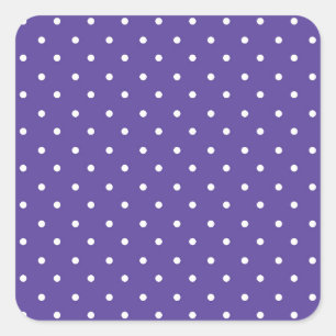 Sticker Carré Motif à pois violet moyen sans couture