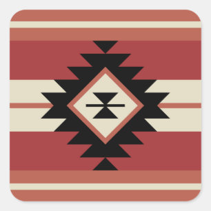 Sticker Carré Motif Aztec