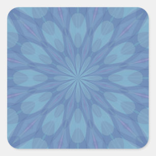 Sticker Carré Motif bleu et turquoise 2