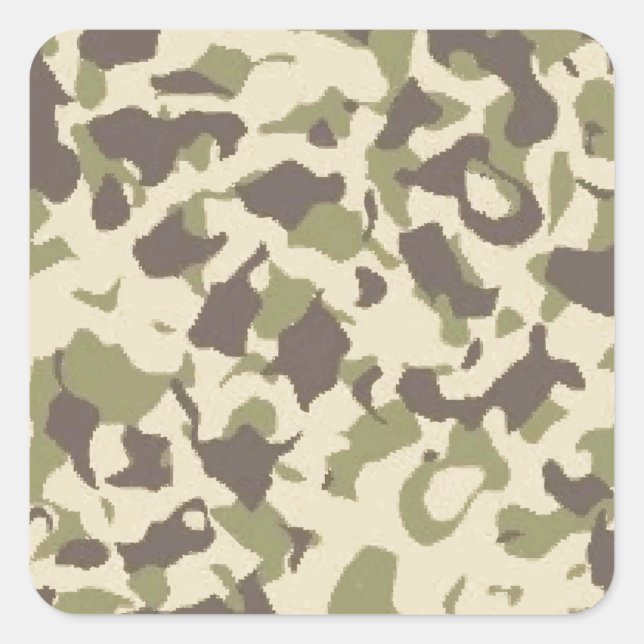Sticker Carré Motif Camo (Devant)