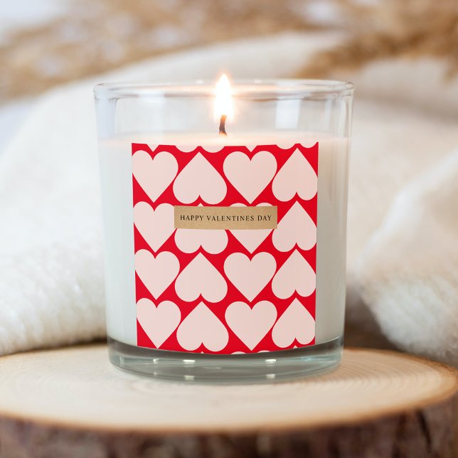 Sticker Carré Motif de coeur romantique et rouge moderne (Créateur téléchargé)