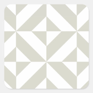 Sticker Carré Motif de cube géométrique gris moyen