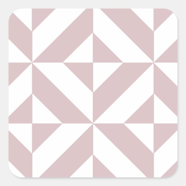Sticker Carré Motif de cube géométrique Mauve (Devant)
