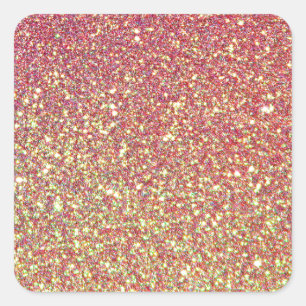 Sticker Carré Motif de Parties scintillant branché Sparkle