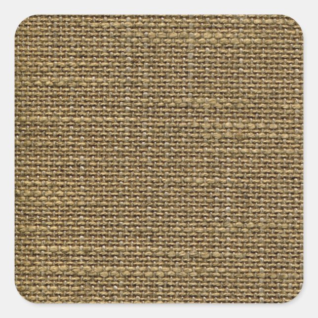 Sticker Carré Motif de texture de Burlap rétro (Devant)