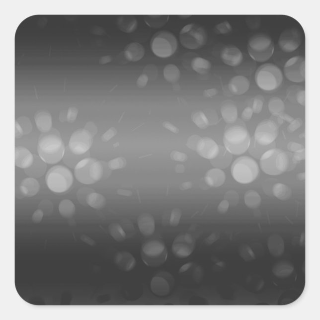 Sticker Carré Motif des éclats pointus - Noir, Gris, Blanc (Devant)