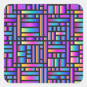 Sticker Carré Motif élégant moderne - Mode Tartan géométrique