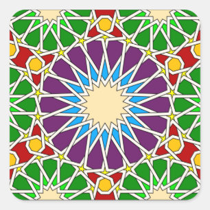 Sticker Carré motif géométrique islamique