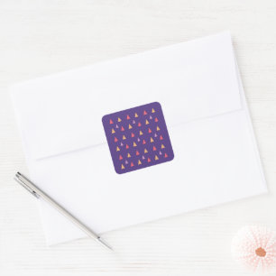 Sticker Carré Motif géométrique Triangle Violet