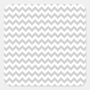 Sticker Carré Motif gris-clair de Chevron (lignes minces)