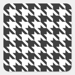 Sticker Carré Motif Houndstooth
