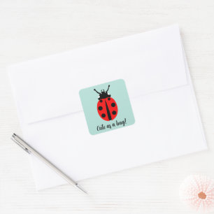 Sticker Carré Motif Ladybug