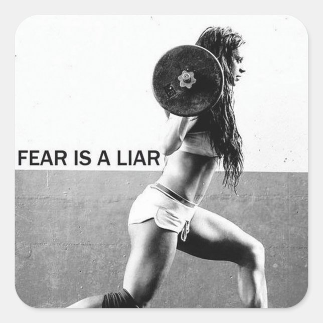Sticker Carré Motivation gym (Devant)