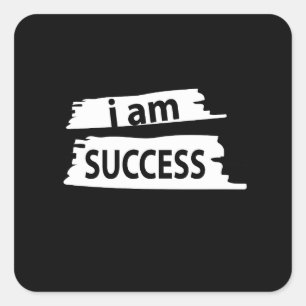 Sticker Carré Motivation Je suis la réussite Motivation