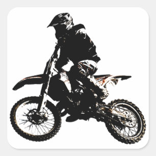 Sticker Carré Motocross