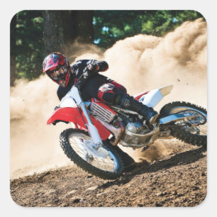 Sticker Carré Motocross