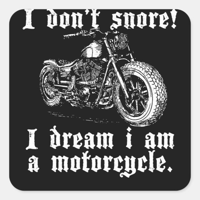 Sticker Carré Motorcycle (Devant)