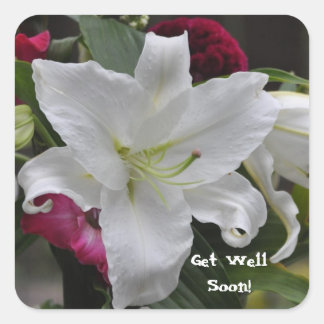 Sticker Carré Mots d'encouragement par Janz White Lily