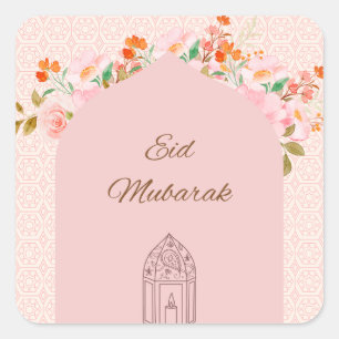 Sticker Carré Moubarak rose Aïd