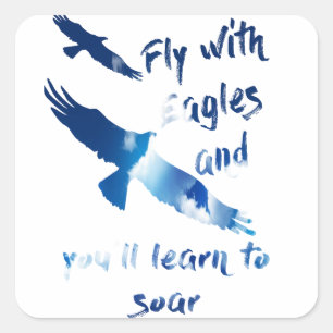 Sticker Carré Mouche avec des aigles