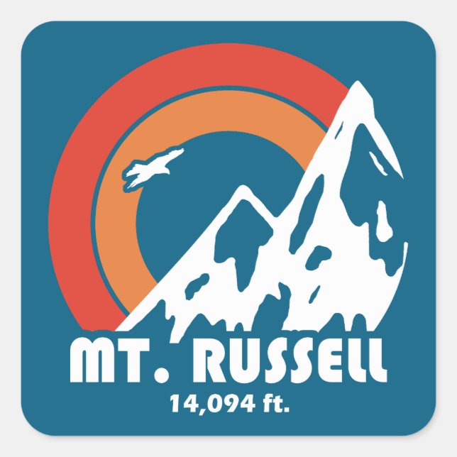 Sticker Carré Mount Russell California Sun Eagle (Devant)