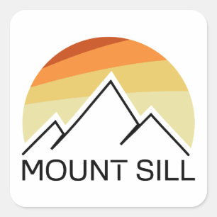 Sticker Carré Mount Sill California Retro