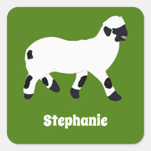 Sticker Carré Mouton nez noir du Valais Personnalisé