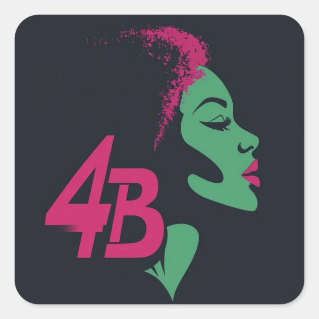 Sticker Carré Mouvement 4B (Devant)