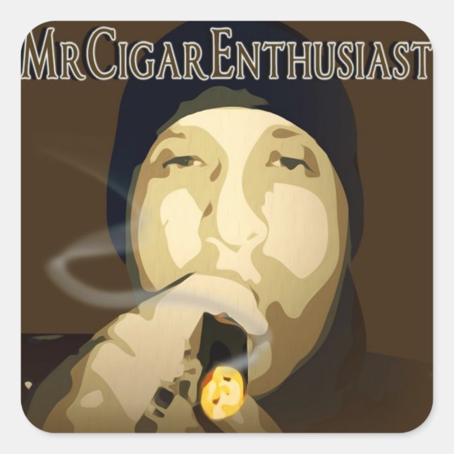 Sticker Carré MrCigarEnthusiast (Devant)