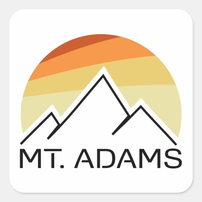 Sticker Carré Mt. Adams Retro (Devant)