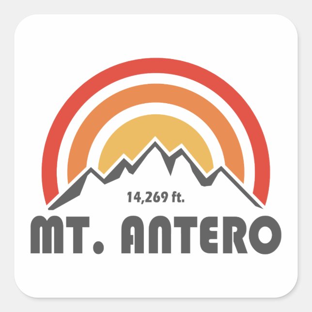 Sticker Carré Mt. Antero (Devant)