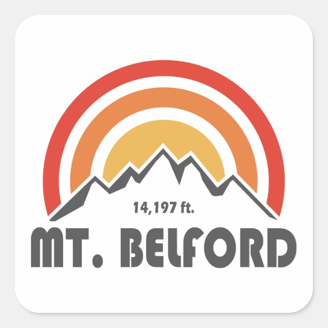 Sticker Carré Mt. Belford (Devant)